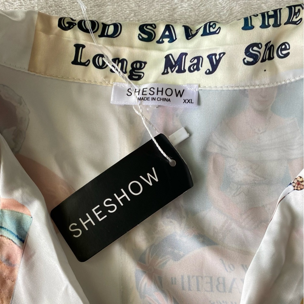 SheShow Queen Elizabeth II Vintage Pajama Set size XXL new with Tags - Picture 11 of 16